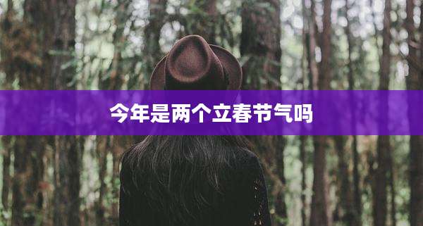 今年是两个立春节气吗