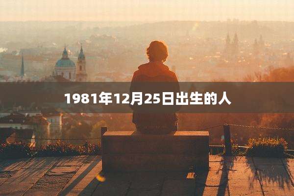 1981年12月25日出生的人