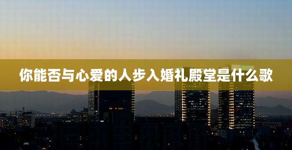 你能否与心爱的人步入婚礼殿堂是什么歌