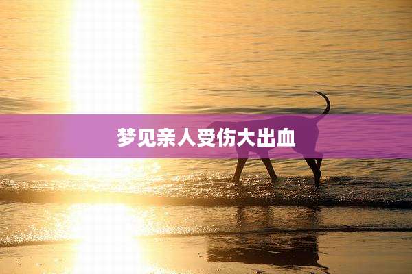 梦见亲人受伤大出血