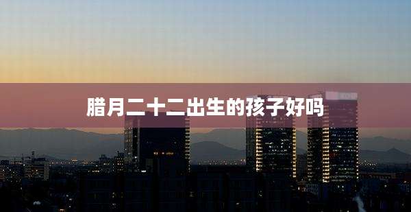 腊月二十二出生的孩子好吗