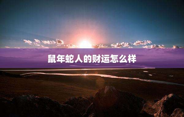 鼠年蛇人的财运怎么样