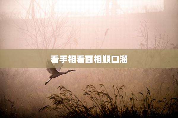 看手相看面相顺口溜