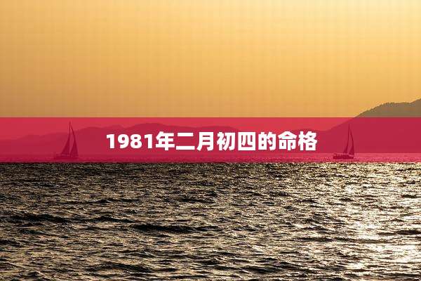 1981年二月初四的命格
