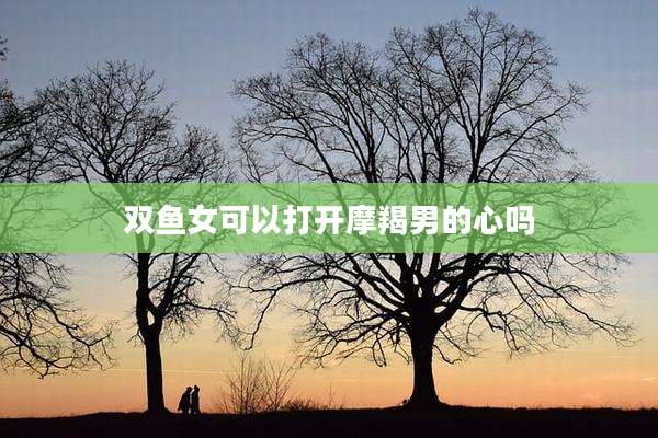 双鱼女可以打开摩羯男的心吗