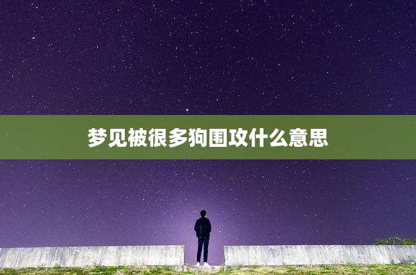 梦见被很多狗围攻什么意思