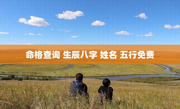 命格查询 生辰八字 姓名 五行免费