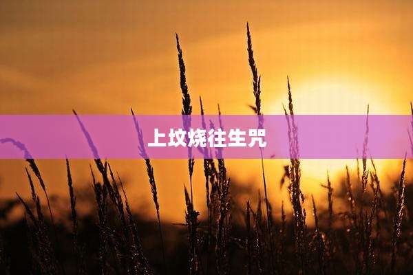 上坟烧往生咒