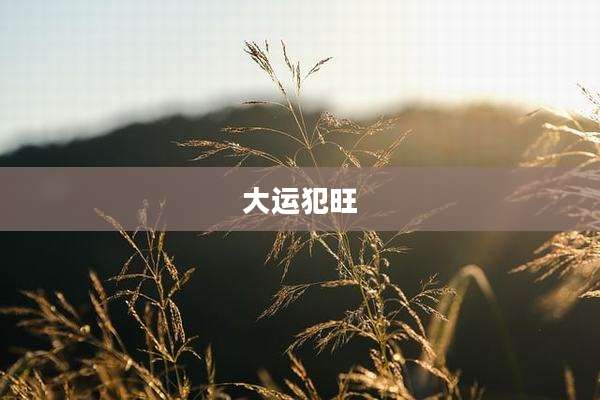 大运犯旺