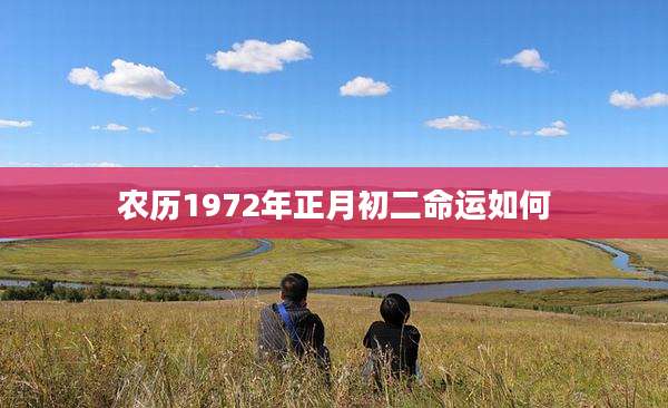 农历1972年正月初二命运如何