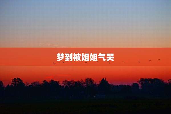 梦到被姐姐气哭