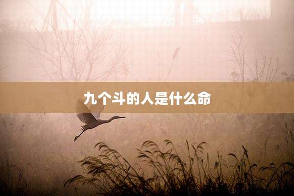九个斗的人是什么命