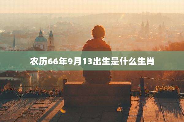农历66年9月13出生是什么生肖