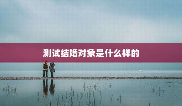 测试结婚对象是什么样的